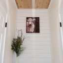 Luxdecor Real Wood Wall Planks - White Shiplap Boards 5" Peel and Stick - 10 Pieces, 12.5 Sq Ft