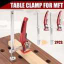1 Pack Woodworking Quick Ratchet Bench Dog Clamps, Heavy Duty Hold Down Clamps for MFT Tables, Workbench Accessories for Wood Carving Routing Sanding