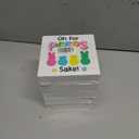 5 x Funny Easter Wooden Box Sign Decor, Bunny Rabbit Easter Gifts for Home Kitchen Farmhouse Table Decoration, Oh for Peeps Shake, 5 x 5 Inch (Fuchsia)