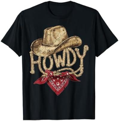Western Cowboy Birthday Party Howdy Cowboy T-Shirt, 2XL