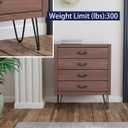 SMARTSTANDARD 8 Inch Heavy Duty Hairpin Furniture Legs, Metal Home DIY Projects for TV Stand, Sofa, Cabinet, etc with Rubber Floor Protectors Black 4PCS