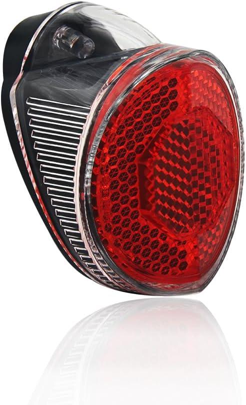Red Retro Oval Rear Bicycle Mudguard Fender Cycling Safety Warning Reflectors for Cruiser Bikes