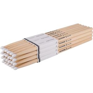 AQJUNONG Drum Sticks, 5B Drumsticks Nylon Tip Set for Acoustic Drums or Electronic Drums, Maple Drum Sticks 5B for Drummers and Beginners (12 Pair)