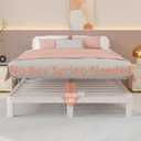 6 Inch Full Size Bed Frame, Metal Platform Bed Frame Fullwith Baffles, Heavy Duty Steel Platform Support, No Box Spring Needed, Baby & Pet Friendly, Round Corner Legs, Easy Assembly, Noiseless