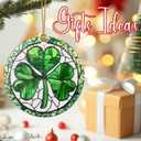 3 x Christmas Ornaments, Shamrock Ornament, Christmas Tree Ornaments, Xmas Decorations, Holiday Decorations, Irish Gifts for Women Men, Irish Shamrock Gift, Holiday Party Gifts, and Xmas Gift Ideas