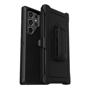 Defender Case Compatible with Samsung Galaxy S23 Ultra Case 5G with Port Protection and Belt Clip Black