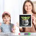 Cartoon Diamond Art Kits for Kids with Frame- Small Diamond Art Painting Kits for Kids Ages 4-8 for Home Decor Present 7x7 Inch