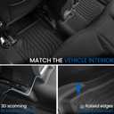 Floor Mats Cargo Mat Set for Jeep Compass 2017-2025 2026 (Fit New Body Style 2nd Generation), All Weather TPE Cargo Liner Backrest Mat Trunk Mat Door Sill Guards Accessories