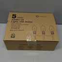 Brightown Jumbo C9 Christmas Lights Outdoor Decorations Lawn with Pathway Marker Stakes, 8 Feet LED Lights Covered Jumbo Multicolored Light Bulb for Holiday Outside Yard Garden Decor, 5 Lights (1 Pack)