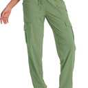 linlon Womens Hiking Pants Quick Dry UPF 50 Casual Pants Lightweight Travel Safari Work Cargo Joggers Pants (Green, XL)