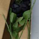 Jasion 12PCS Artificial Roses Realistic Velvet Silk Flowers Long Stem Faux Flowers Bouquet for Wedding Home Party Table Centerpieces Decorations (Black)