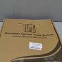 KOLAKO Ceiling Curtain Track, Flexible Bendable Curtain Rails Ceiling Wall Mount 12Ft Curved Sliding Curtain Track System, Room Divider, Black Ceiling Track Set for Shower Rv