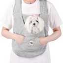 FLAdorepet Pet Carrier Backpack for Extra Small Dog Cat and Rabbit,Yorkie Teacup Chihuahua Front Dog Puppy Carrier Backpack for Traveling Hiking Camping,Hands Free Pet Sling, Anxiety Relief Grey