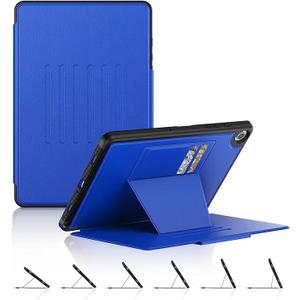 BLOSOMEET Case for Samsung Galaxy Tab A9 Plus 11 inch SM-X210/X216/X218 2023, Auto Sleep/Wake Case for Galaxy Tablet A9+ with Magnetic Stand,Card Slot,Blue