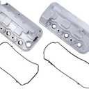 FEIDKS Front & Rear Engine Valve Cover Fit for 2008-2017 Honda Accord Odyssey Pilot Ridgeline Crosstour 2012-2015 Acura TL RDX 3.5L 12310-R70-A10 12320-R70-A00 (2PCS)