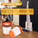 4 Pack WS642AE Fabric Filters Replacement for Shark Wandvac Self-Empty System WS642AE Ultra-Lightweight Powerful Cordless Stick Vacuum