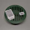 NDS 50, 6 In. Round Grate Drain Cover, Connects to Speed-D Catch Basin Drain,Drain Pipes & Fittings, for Small Lawns, Landscaping, and Patios,Green