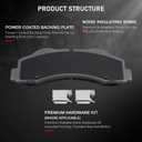 cciyu D1414 Front Ceramic Brake Pads Kit 4pcs fit For 2010-2019 For Ford Expedition,2010-2019 For Ford For F-150,2010-2018 For Lincoln Navigator