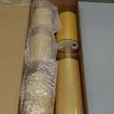 Fo32won Amber LED Flameless Pillar Candles Battery Operated with Remote and Timer, Set of 5 (D 3"H 4" 5" 6" 8" 8") Decorative Acrylic Flickering Candles with 3D Flame (Two Batteries Operated)