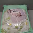 Joyreap 3 Pieces Reversible Quilt Set, Smooth Soft Microfiber Quilt, Yellow Flowers Green Leaves Botanical Design, Bedspread Bed Cover for All Season, 1 Quilt n 2 Pillow Shams (Full/Queen, 90x90)