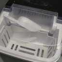 DUMOS Countertop Ice Maker with Handle, 26lbs/24H Portable Ice Machine, 9 Bullet Ice Cubes Ready in 6 Mins, Self-Cleaning, Quiet Compact Ice Maker for Home, Kitchen, RV, Camping, Black