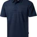 Men's Golf Shirts Dry Fit Moisture Wicking Performance Short Sleeve Collared Polo Shirts for Casual Athletic Business (Large)