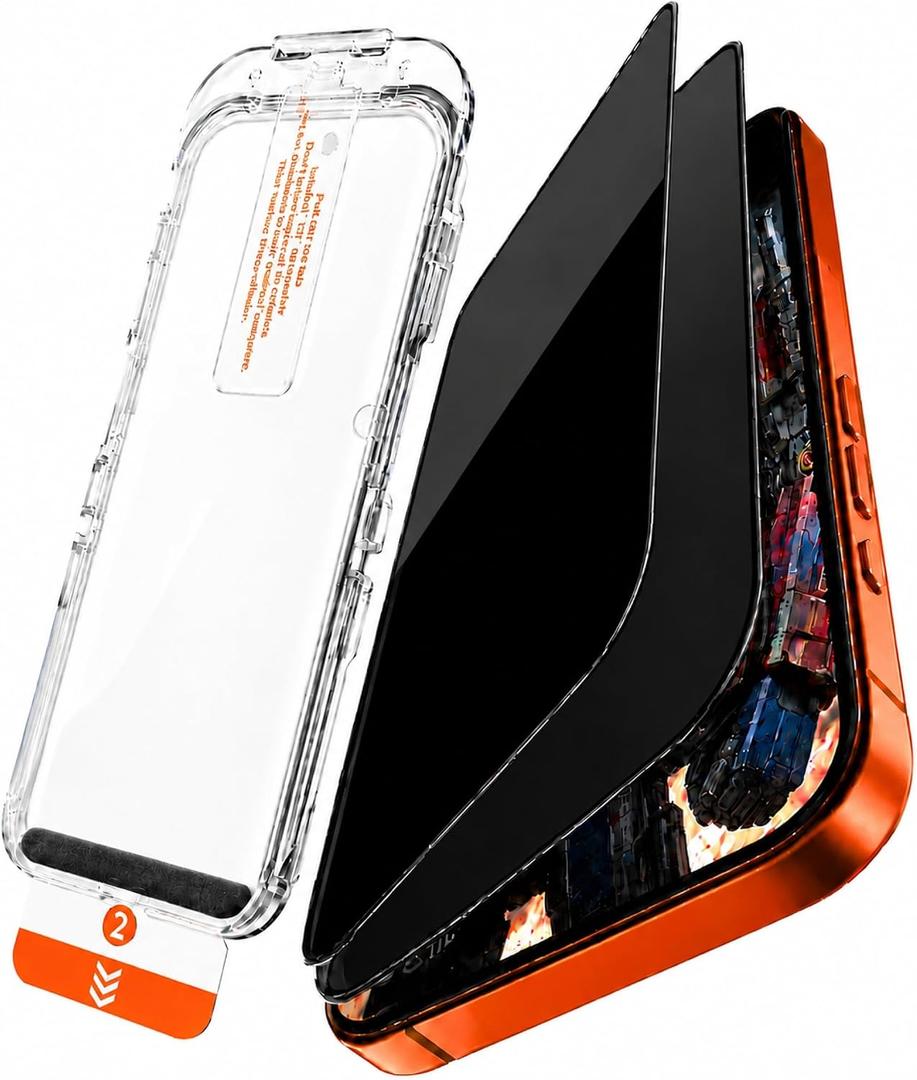 Transformers Officially Licensed Privacy Screen Protector for [iPhone 17], 28° Anti-Spy 9H Tempered Glass with Auto-Alignment Installation Tool, Shatterproof, Anti-Fingerprint Shield[2 Pack]