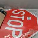Large Stop Sign Stop Sign Room Decor 2424-Inch, Engineer Grade Reflective Sheeting, Rust Proof Thicken Aluminum, Uv-Resistant, Reflective, Waterproof and Fade Resistantt,6 Pre-drilled Holes