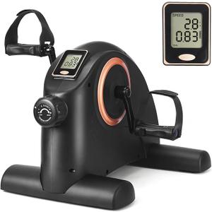 BIOCOR Arm/ Leg Exercise Bike for Seniors, 8-Level Magnetic Resistance Under Desk Bike Pedal Exerciser, Mini Bike with LCD Monito in Home & Office, Portable Foot Bicycle, Anti-Slip Design