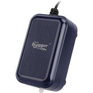 hygger Aquarium Air Pump,Adjustable Oxygen PumpSilent Powerful Aerator Pump 2W/3W/4.5W/6W/ 1/2 Air Outlets Ultra for Up to 100 Gallon Tank