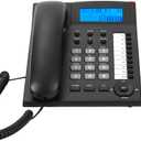 Landline Phones For Home & Office, Corded Phone With Backlit Caller Id Display, Speakerphone, Speed Dial, And Mute Function, Adjustable Ringer, Speaker, Handset Volume, Telephone Landline Phones- 3 YR