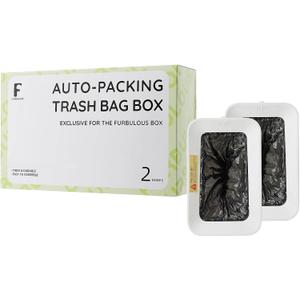 Furbulous Auto-Packing Trash Bag Box 2 Pieces, Black 