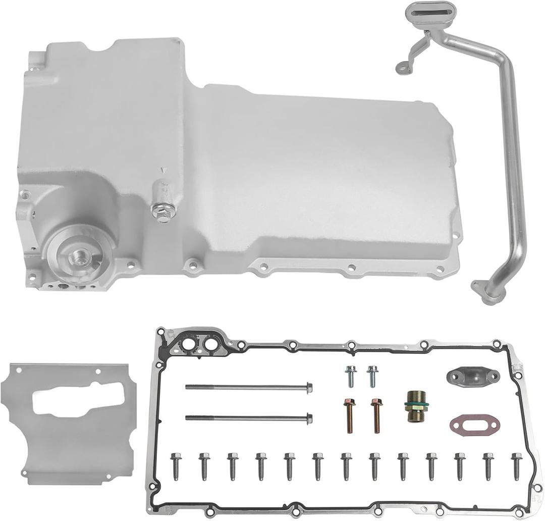 302-1 LS Oil Pan Kit Fits for LS1 LS6 LS2 LS3 LS6 LSX 4.8L 5.3L 5.7L 6.0L 6.2L Engines GM Muscle Classic Car Truck Aluminum Swap Retrofit Oil Pan Kit