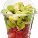 GUSTO 9 oz. Clear Plastic Cups With Dome Lids 50 Count (No Hole), Fruit Cups with Lids for Party - Perfect for Smoothies, Milkshakes, and To-Go Beverages -(Formelry Comfy Package)
