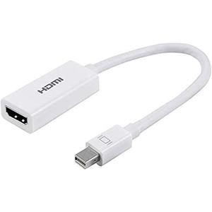 Philips Mini DisplayPort to HDMI Adapter, Unidirectional, Audio and Video, Full HD 1080p, 4K Ultra HD, Slim Compact Portable Design, White Cable, for All Brands, SWV9200F/27