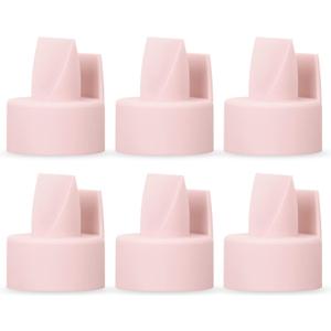6-Count, Papablic Duckbill Valves, Replacement Milk Valves Compatible with Spectra S1 S2 and Medela Breast Pumps Accessories, BPA & DEHP Free, Pink
