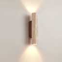 Travertine Wall Sconce Light Hardwired Natural Stone Wall Lamp with Up Down Lighting for Bedroom Living Room Hallway