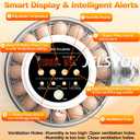 Upgraded Egg Incubators for Hatching Eggs, 12 Egg Incubator with Automatic Egg Turning, Temperature Control & Humidity Display, LED Candler, Incubator for Chicken, Duck, Quail Eggs (Orange)