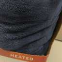 Sunbeam Electric Heated Bed Blanket Navy Soft Microplush 12 Heat Settings Twin 84 x 62
