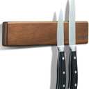 Magnetic Knife Strips, Magnetic Knife Holder for Wall 10 Inch, Acacia Wood Knife Magnetic Strip Use as Knife Bar, Knife Holder for Kitchen Utensil Organizer, Without hooks