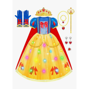 Meland Princess Dress Up for Girls, Halloween Costumes & Birthday Gift for Toddlers 7-8 Y