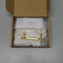 Haliwu 10 Pack Brushed Gold Cabinet Pulls, 3 inch(76mm) Hole Center Drawer Handles Zinc Alloy Hardware Pull for Kitchen Dresser Bathroom