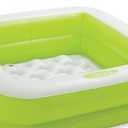 Intex Square Inflatable Kids Pool, 34 x 34 x 10 inches, Blue and White, 15 Gallon