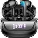 Donerton Wireless Earbuds Bluetooth 5.4 Headphones Noise Cancelling, 4 Microphone Bluetooth Ear Bud with Dynamic Drivers Stereo, Sports Earphones Wireless with LED Power Display for Laptop Pad Phones