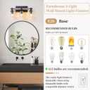 3-Light Bathroom Light Fixtures, Black Modern Wall Sconce, Farmhouse Vanity Lights with Clear Glass Mason Jar, Bathroom Light Wall Lamp for Mirror Kitchen Living Room Hallway Cabinet Porc
