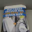 Mattress Vacuum Bag for Moving, Vacuum Seal Mattress Bag for Memory Foam or Inner Spring Mattresses, Compression and Storage for Returns, Leakproof Valve and Double Zip Seal (Queen/Full/Full-XL) (Clear)