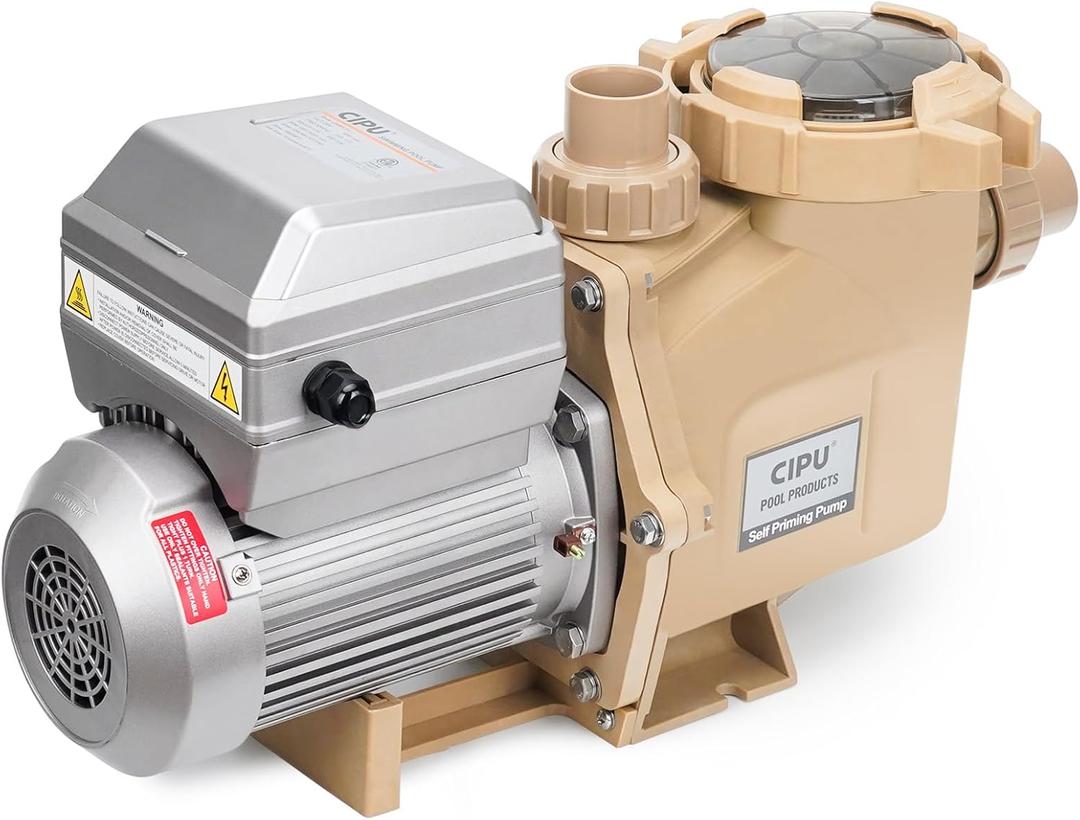 CIPU 1.5HP Variable Speed Pool Pump, 230V Self-Priming Pool Pump with Programmable Speed Control, 6420 GPH High Flow Replacement Pump for Inground Pool Filter Systems