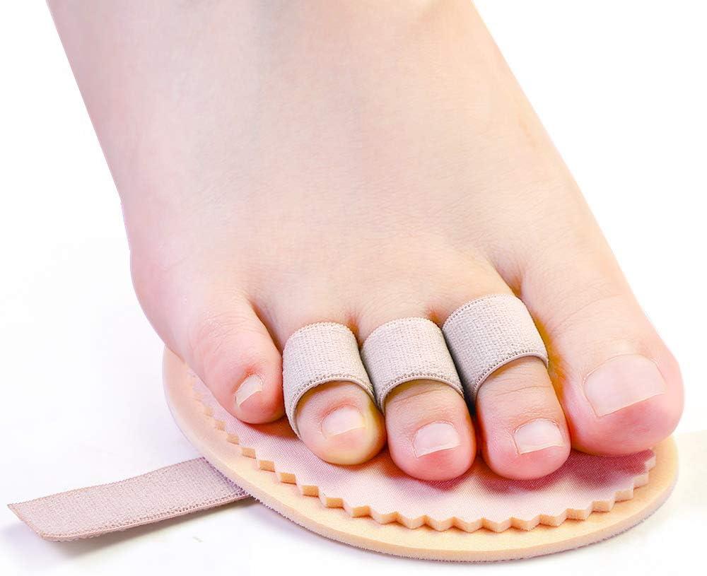 Welnove Toe Straightener Hammer Toes Corrector Pack of 2 (3 Holes) for Claw Toe Mallet Toe Contracted Toe and Cured Toe Hammer Toe Splint (3 Hole Toe Straightener*2)