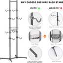 CXWXC 2-/4-Bike Storage Rack with Basket - Indoor Bike Rack for Garage/Apartment - Road Mountain and Hybrid Bike Garage & Home