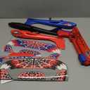 3 Pack Airplane Launcher Toy with Glowing Eyes & Web-Pattern Wings,2 Flight Modes Outdoor Games for Kids,Boys Toys Age 3-12,Birthday Gifts for 3 4 5 6 7 8 9 10 11 12 Year Old,Kids Gift(Red&Blue&Black)